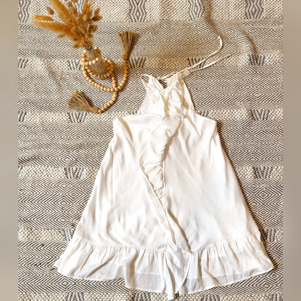 Hommage Los Angeles White Halter Dress SZ. LG